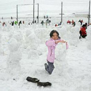 un orasel japonez detine recordul mondial al celor mai multi oameni de zapada ridicati intr-o ora