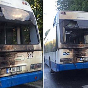 un autobuz a luat foc la iasi
