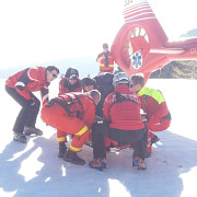 accident la ski in sinaia victima preluata de elicopterul smurd