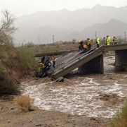 un pod rutier s-a prabusit din cauza ploilor abundente