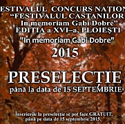 au fost desemnati finalistii celei de a xvi-a editie a festivalului castanilor in memoriam gabi dobre