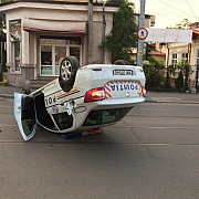 politistul care s-a rasturnat cu masina in centrul ploiestiului era baut