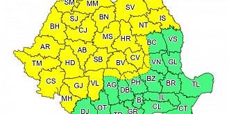 cod galben de furtuni cu ploi vijelii si vant puternic valabil pentru nordul centrul si vestul tarii pana maine la ora 11