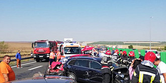 circulatia blocata pe autostrada soarelui dupa un grav accident