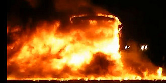 un autocar cu 50 de romani a luat foc in ungaria
