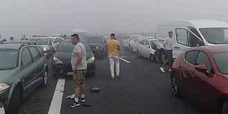 peste 50 de masini implicate in carambolul de pe autostrada a2 bucuresti-constanta pe sensul catre litoral