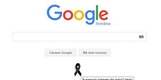 google romania comemoreaza victimele din clubul colectiv printr-o funda de doliu