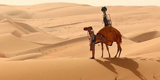desert fotografiat de google cu ajutorul unei camile