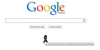 doliu in franta google france are un logo special