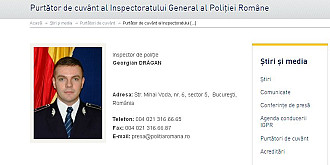 surpriza cine este noul purtator de cuvant al inspectoratului general al politiei romane